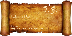 Tiba Zita névjegykártya
